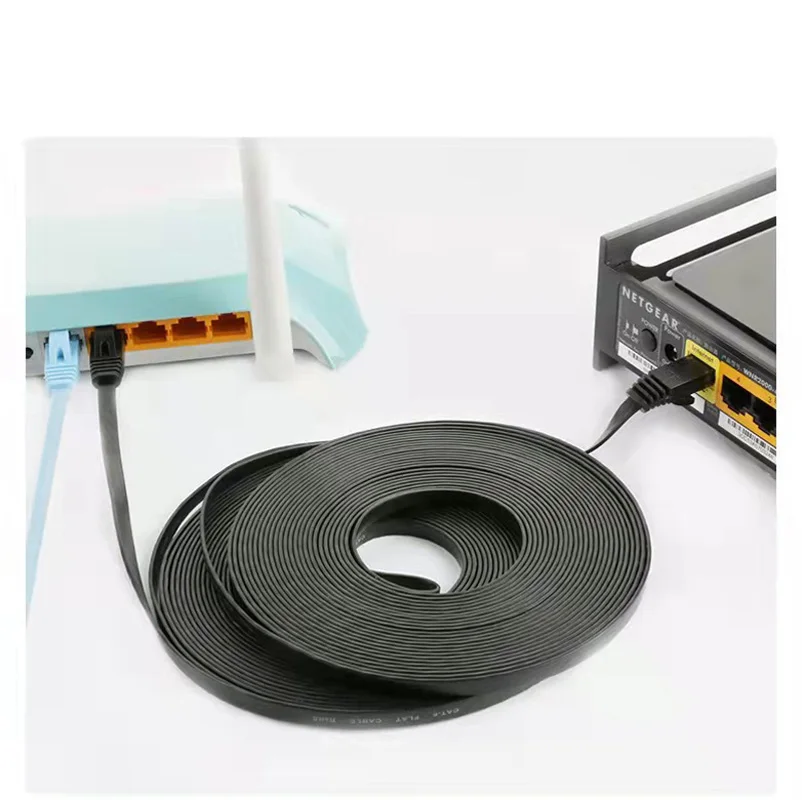 1000Mbps 플랫 이더넷 Cat6 Lan 10m UTP Cat 6 RJ 45 네트워크 케이블 RJ45 노트북 라우터 용 트위스트 페어 패치 코드 0.5M/1M/15M 20