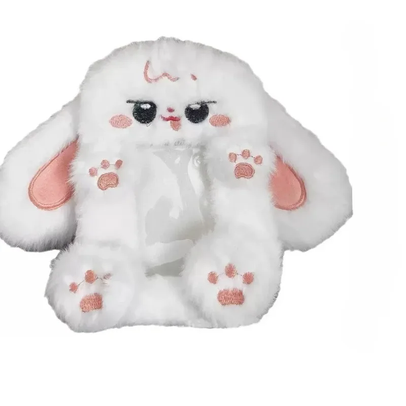 Plush Card Photo Cute with Keychain Cartoon Cover ID Card Bank Credit Card Protection Fun, Convenient and Practical Student