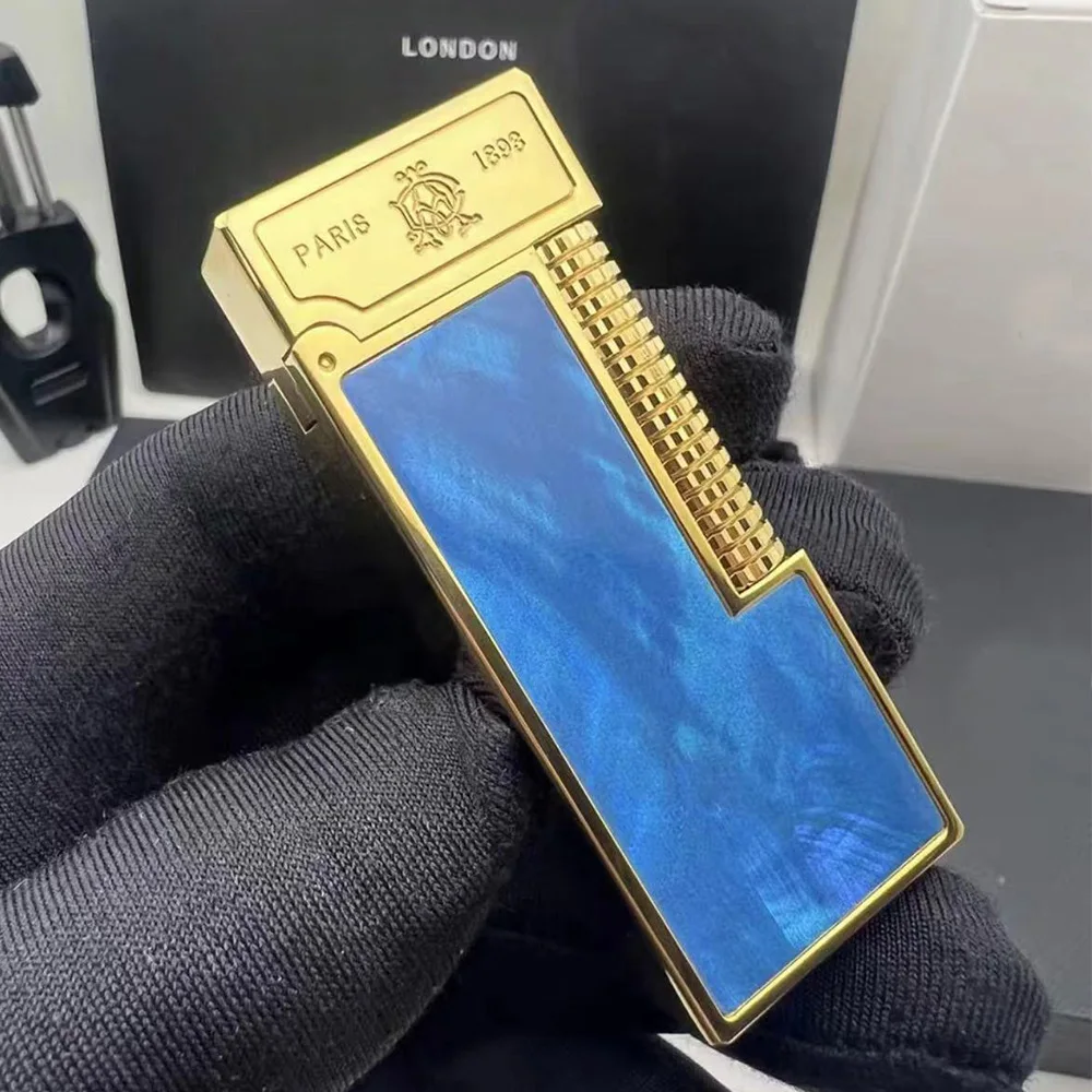 

New Arrival Light Luxury Memorial Brass Gas Lighter cigarette cigar Tobacco lighter Soft Flame Handmade Smoking Man Best Gift