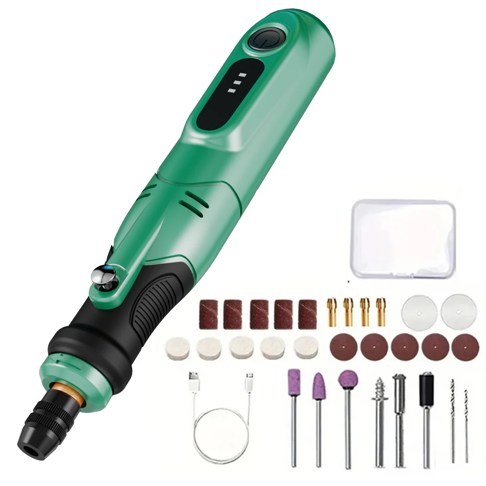JANGKLIFE USB Cordless Rotary Tool Kit Woodworking Engraving Pen DIY For Jewelry Metal Glass Mini Wireless Drill