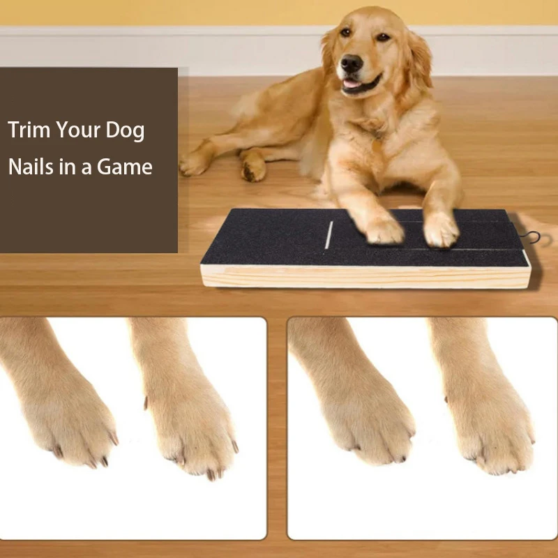 Wooden Dog Nail File Board Adjustable Scratching Board for Nail Trimming Self Pet Scratcher Toy Safe Pet Grooming Accessories