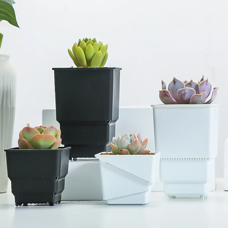 Meshpot Succulent Pot Plastic Flower Pot Cactus Lithops Planter Container Seedlings Nursery Garden Supplies Home Decoration