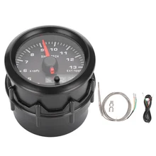 Medidor de temperatura de gases de escape para coche, 2 en 52mm, 7 colores, Digital, LED, EGT, con Sensor