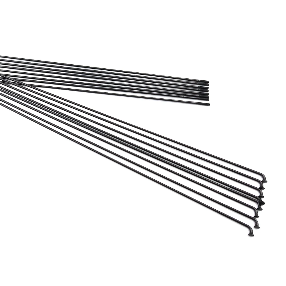 Original 10Pcs/Lot J-Bend Pillar PSR TB 14G 2.0 Triple Butted MTB Road Bike Spoke Stainless Steel Bicycle Spoke Black 4.5g