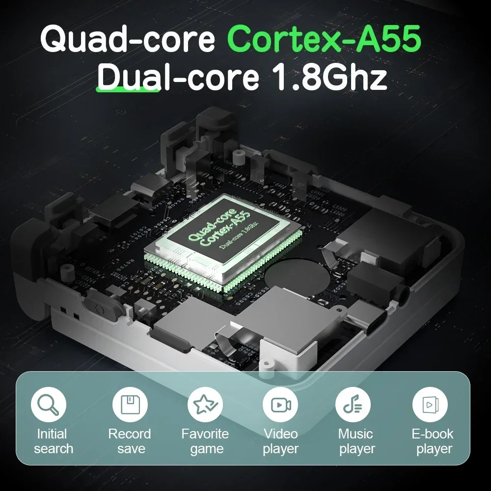 MIYOO FLIP V2 Handheld Game Console 3.5'' IPS Screen Linux OS Onion OS Retro Video Game Consoles Free Storage Bag Player Gifts view 5