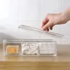 Qtip Holder, Cotton Swab and Ball Dispenser 2 Layer with Lid Clear Acrylic Bathroom Canisters Cotton Pad Organizer Bathroom 1