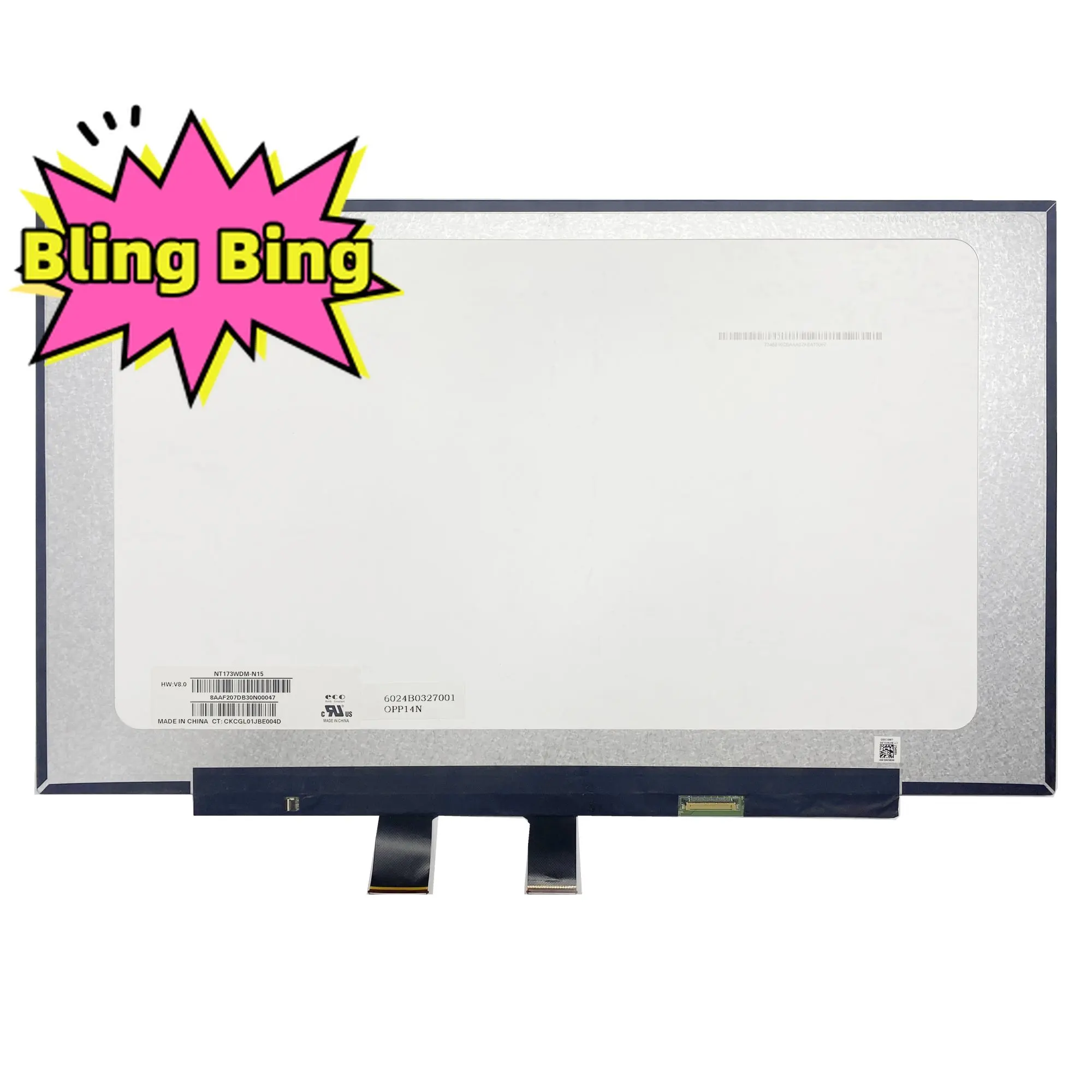 

NT173WDM-N15 17.3 Inch 1600x900 30pins 60% NTSC 60Hz EDP LCD Screen Assembly