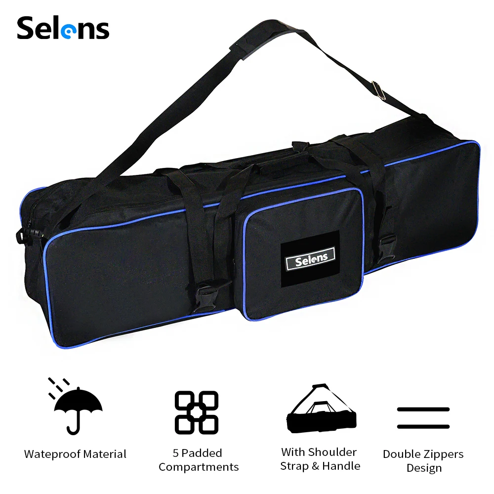 Selens 105cm/43in Handbag Carry Bags Photography Equipment Padd Zipper Bag For Light Stands Umbrellas Tripod Waterproof Camera