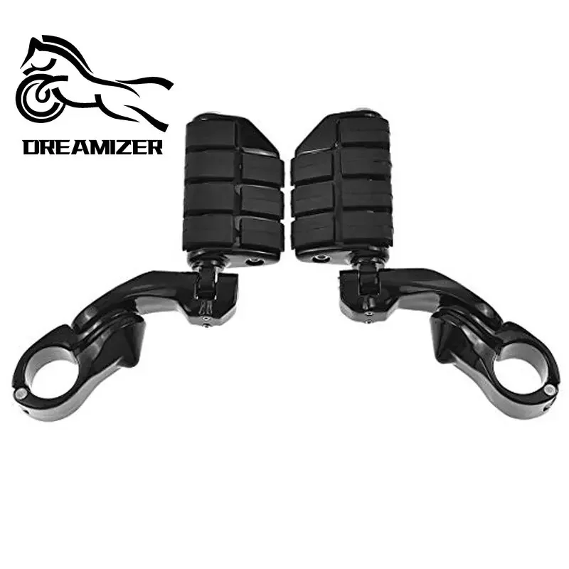 125BlackMotorcycleHighwayPegsforHarleyElectraGlideRoadKing