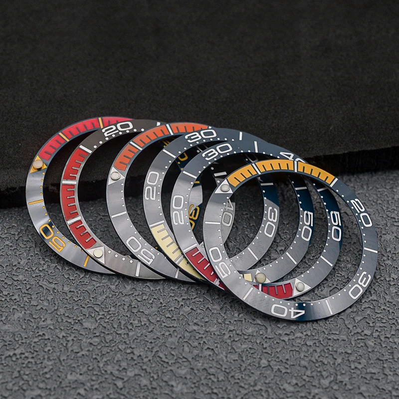 Seiko Bezel Insert Nh35 Case 38Mm Seamaster Style Ceramic Skx007 Watch Bezel Insert Per Skx007 Skx009 Srpd Parti Di Orologi Modificate