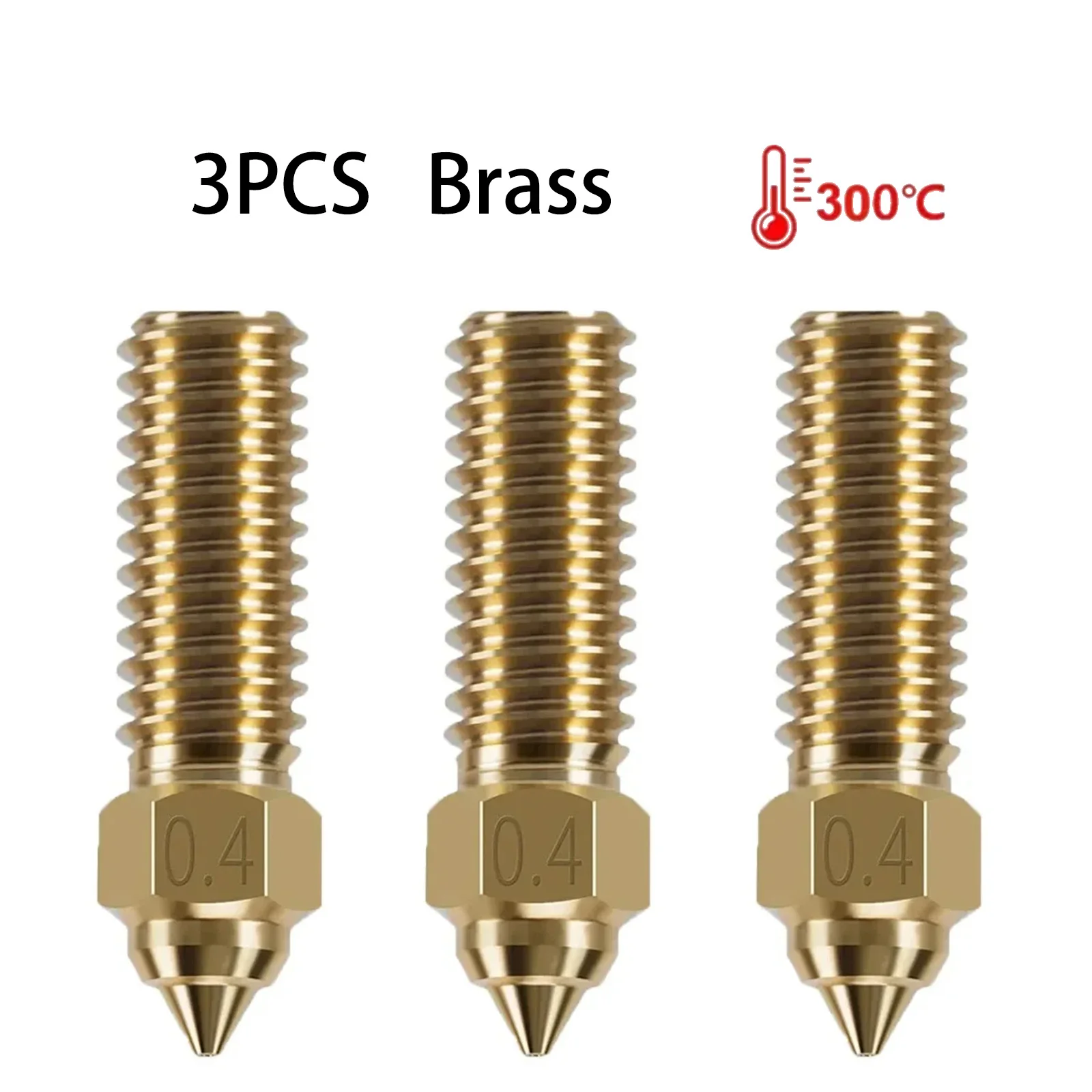 Premium Brass-Plated Copper Hard Steel 3D Printer Nozzles