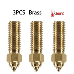 Premium Brass-Plated Copper Hard Steel 3D Printer Nozzles - 0.8mm (3x one hole brass)