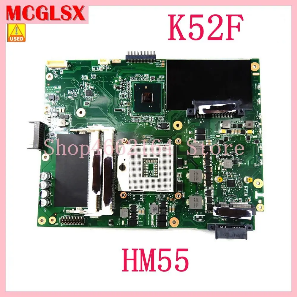 K52f Hm55 Notebook Mainboard For Asus A52f X52f K52f Laptop.
