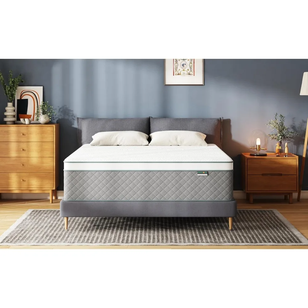 14 Inch Full Mattress,Cooling-Gel Memory Foam and Pocket Spring Hybrid Mattresses,Full Bed Mattress in a Box,Medium Firm 5