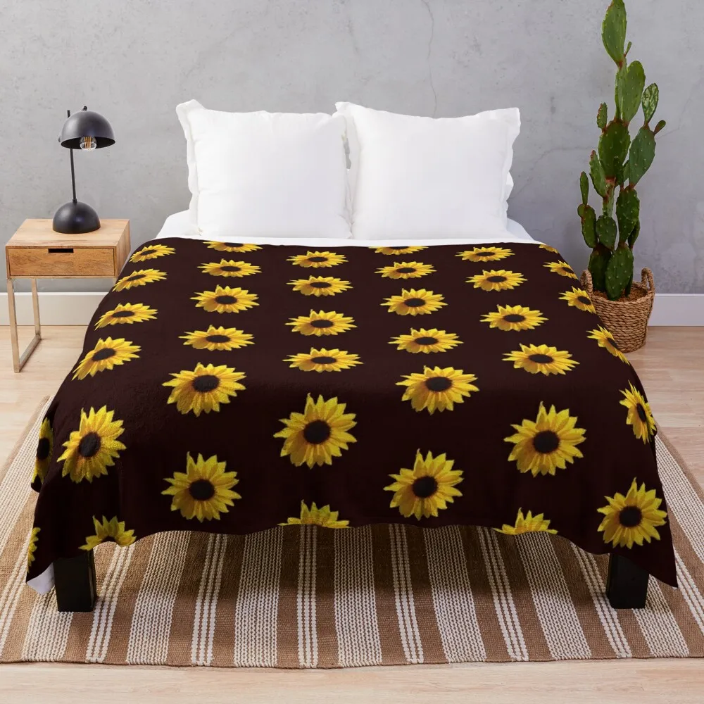 

Turns to the sun Throw Blanket Thermals For Travel Decorative Sofas Travel Winter beds Blankets