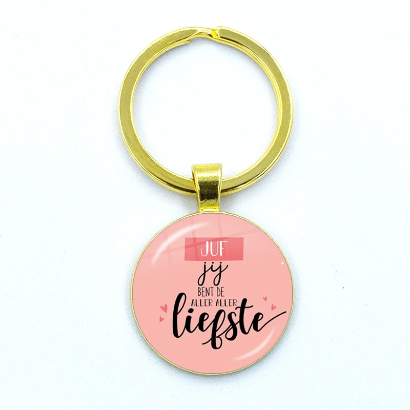 Llavero de cristal con diseño