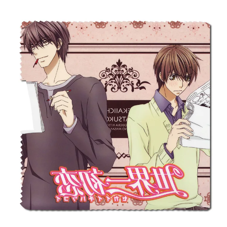 1pc Anime Sekai-ichi Hatsukoi Onodera Ritsu Takano Masamune Flannel Glasses Clean Cloth