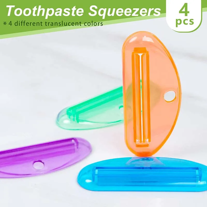 4Pcs Multifunctional Toothpaste Squeezer Manual Squeezers Toothpaste Tube Clips Facial Cleanser Dispenser Bathroom Accessories 6