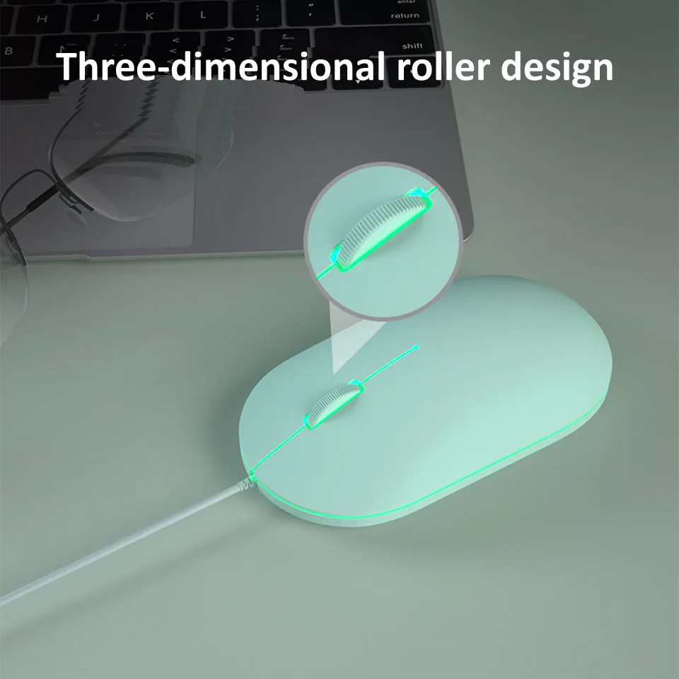 Wired Mouse HKXA Cute Mini RGB Backlit Mouse Design Ergonomic Mause USB 1600 DPI Optical Creative Computer for PC Laptop wired mouse optical mouse
