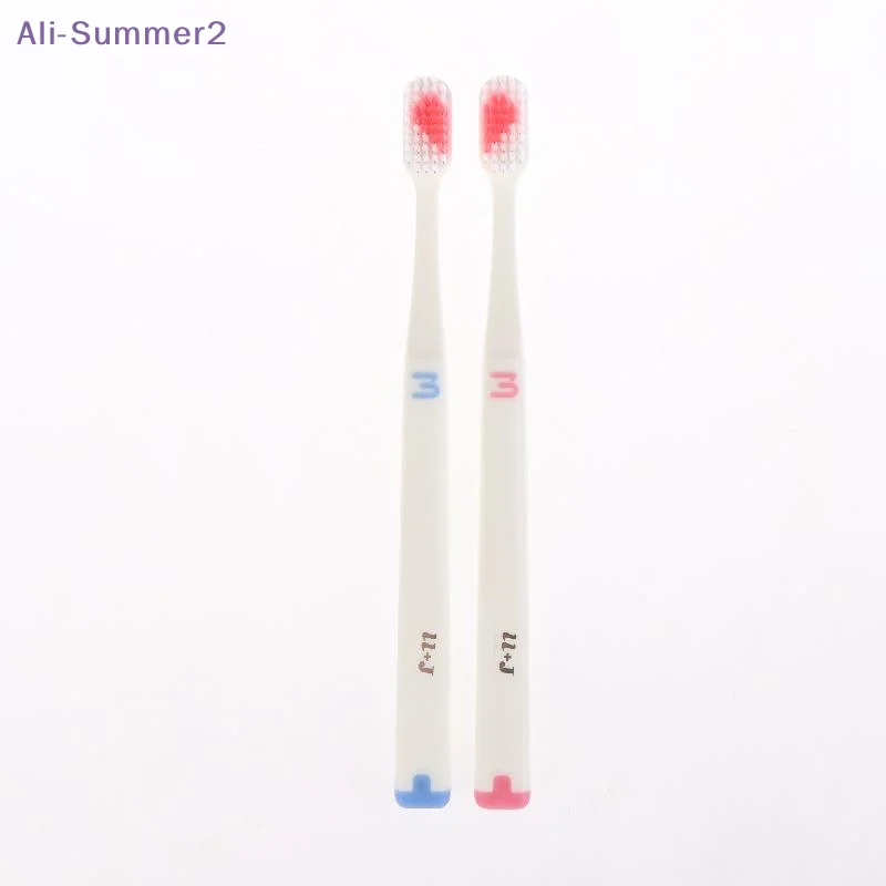{Summer2} 2개입 부드러운 칫솔모 하트 커플 칫솔 치아 친환경 성인용 칫솔 치아 관리 여행 필수품