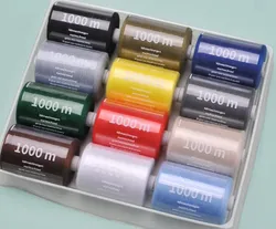 Vibrant 12 - Color Set: Universal Polyester Sewing Thread for Durable Hand and Machine Stitching (12pcs)