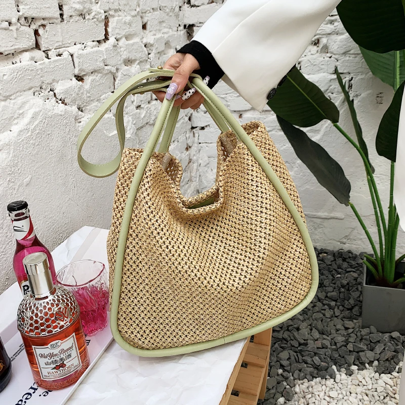 Summer Large Capacity Women Chain Bag Handbags For Female Fashion Shoulder  Beach Luxury Designer Tote Ladies Hand Bags Canvas