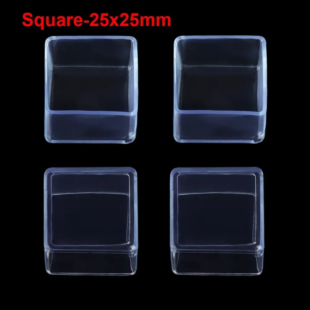 Set of 4 Rubber Chair Leg Protectors - Floor Safeguarding Pads and Dust Covers