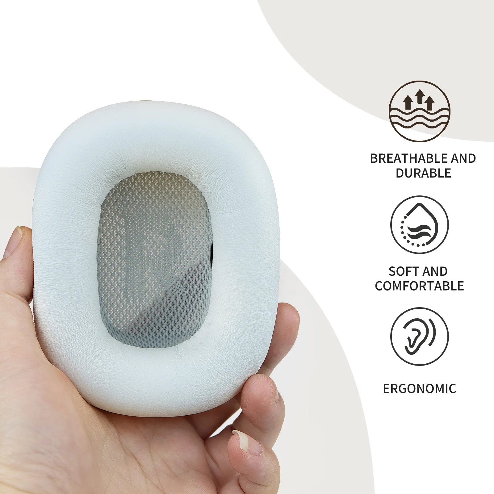 Replacement Sheepskin Ear Cushion Cover Lambskin Ear Pads Earpads for Apple Airpods Max Gen 2 2024 Headphone