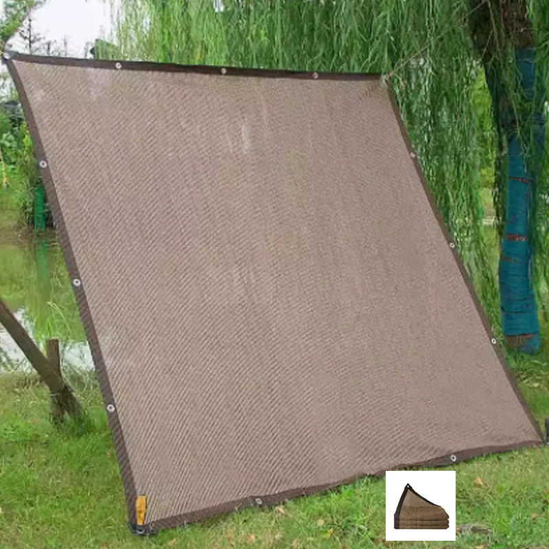 Brown sunshade net for UV protection in greenhouses agricultural gardens pavilions towers sunshade camping Sunshade rate 70-75%