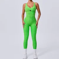 Seamless Yoga Jumpsuits Sports Fitness Peach Hip Raise Cross Beauty Back Dance Belly Contracting One-piece Tracksuits for Women 1