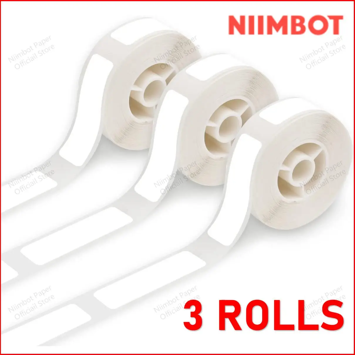 

3 Rolls Niimbot D11 D110 D101 Waterproof Anti-Oil Tear-Resistant Price Label Pure Color Scratch-Resistant Label Paper Roll