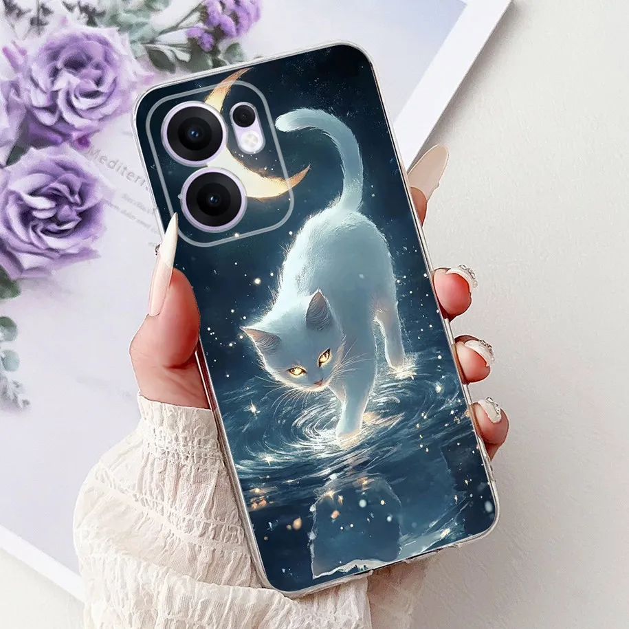 Lovely Cat Lion Dragon Soft Slim Silicone Phone Case - Shockproof Bumper