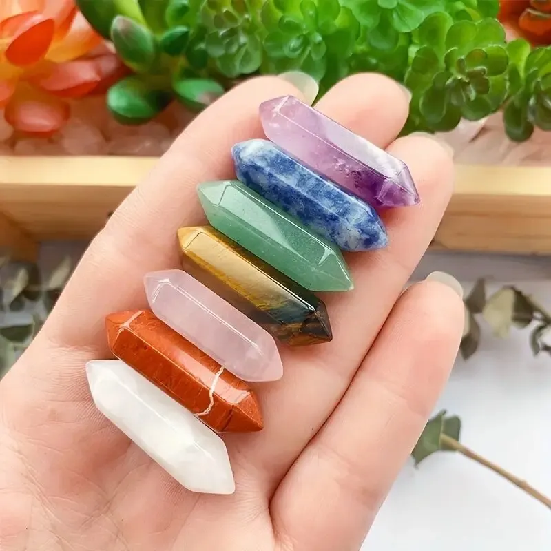 7pcs/set Nature Crystal and Healing Stone Set Chakra Balance Stone