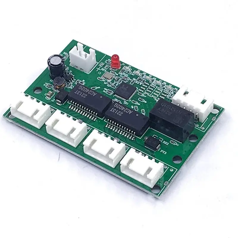 고속 스위치 미니 5포트 이더넷 TAP 스위치 10/100Mbps 네트워크 스위치 허브 PCB 모듈 보드