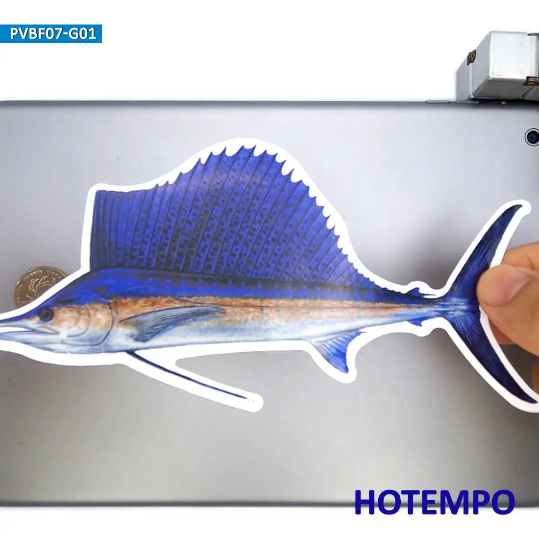20 cm Barsch Snapper Thunfisch Skorpionfisch Großer Seefisch Wasserdichter Aufkleber für Fischer Fischerboote Gepäck Motorrad Autoaufkleber – Detail 18