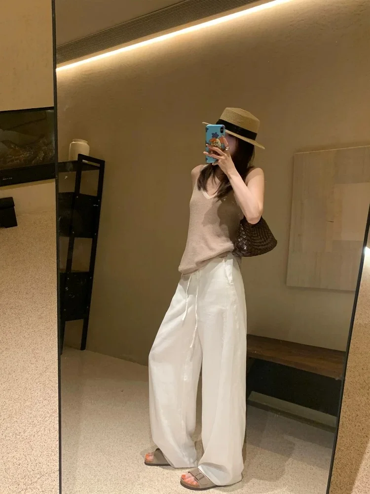 Luxe Linen-Cotton Wide Leg Pants - Breathable Summer Style photo review