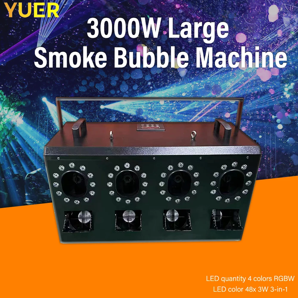 

DMX 3000W Stage Smoke Bubble Machine LED Performance Special Effect Machine Wedding Atmosphere Bar Party Large-Scale DJ