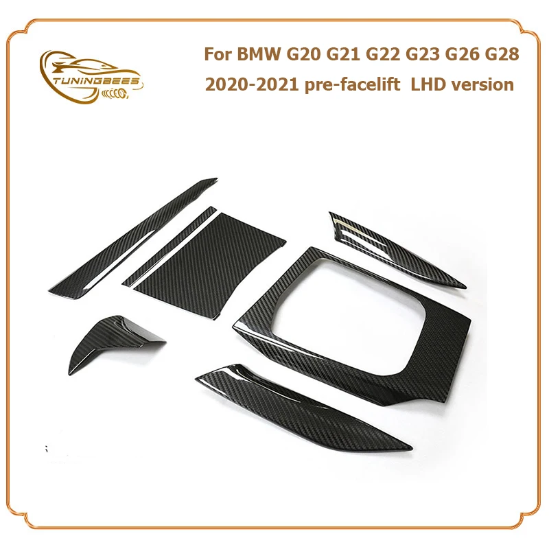 

Add on Style Real Carbon Fiber Interior Trim Covers for BMW 3 Series G20 G21 G28 4 Series G22 G23 G26 2020 2021 LHD Version Only