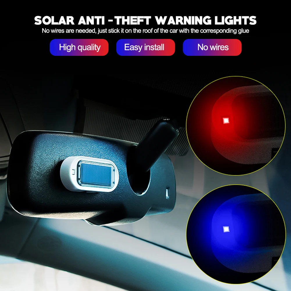 Solar Security Alarm Strobe Signal Safety Warning Flashing LED Red Light A# 