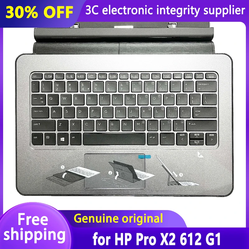OriginalNewUSRUEURKeyboardforHPProX2612G1TabletPCNotebook