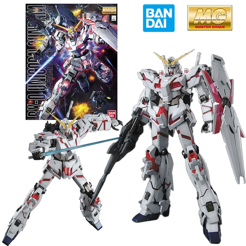 

Bandai MG RX-0 Unicorn Gundam 1/100 20 см Gundam UC оригинальная экшн-игрушка набор для сборки фигурки, модель