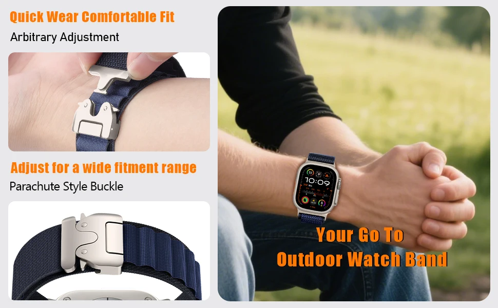 Alpine Loop For Apple watch band 40mm 44mm 49mm 45mm 46mm Parachute correas bracelet iWatch series 7 6 3 se 8 9 ultra 2 10 strap