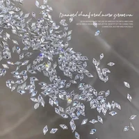 100/200pcs Mini Nail Art Accessories 5A Sparkling Rhombus Zircon Nail Art Rhinestone Charms 1.5*3mm Snowflake Pattern Nail Decor 5