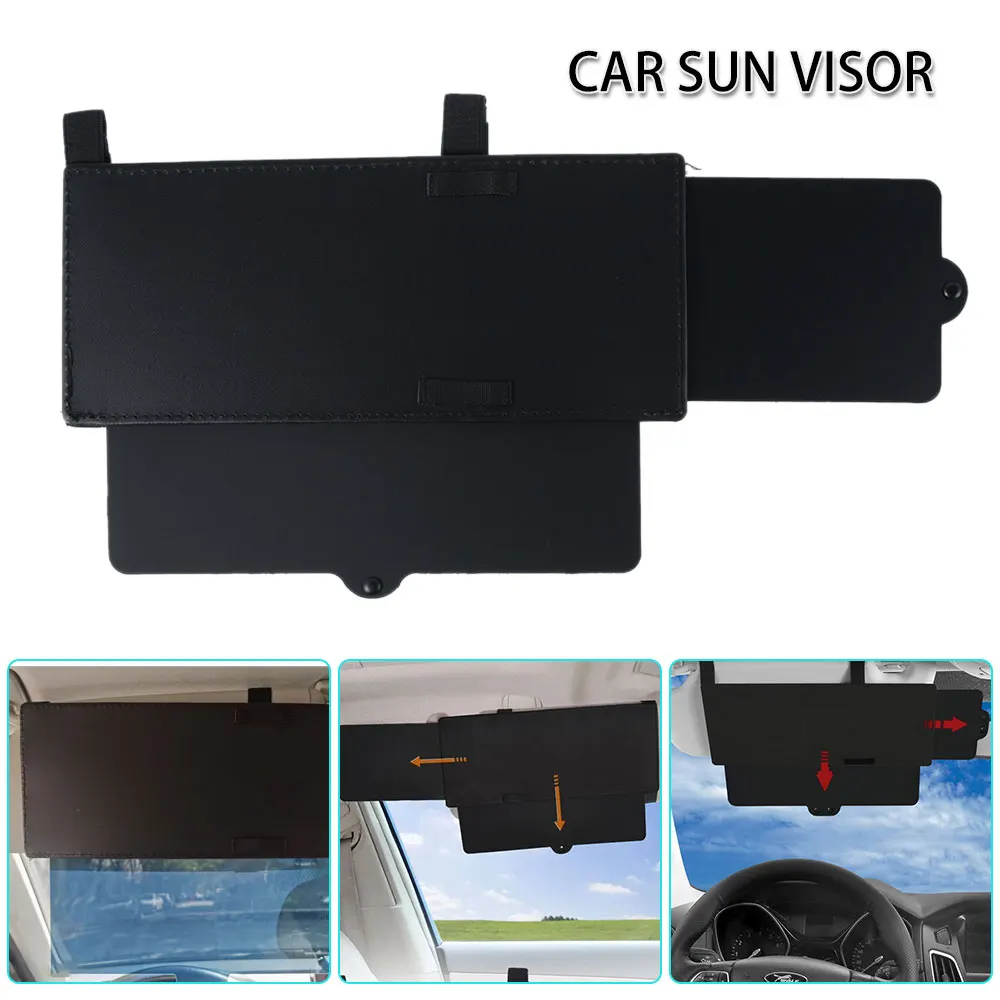 Car Sun Visor Extender Sunshade Extension Board Shield Blocker Front Side Window Shade Anti Glare For Cars Interior Accessories