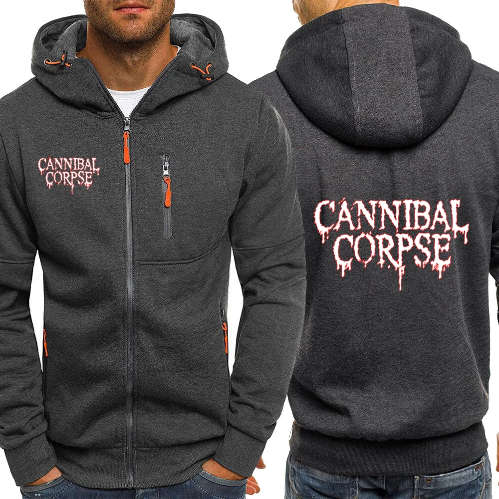 Mens Long Sleeve Zipper Cardigan Hoodie