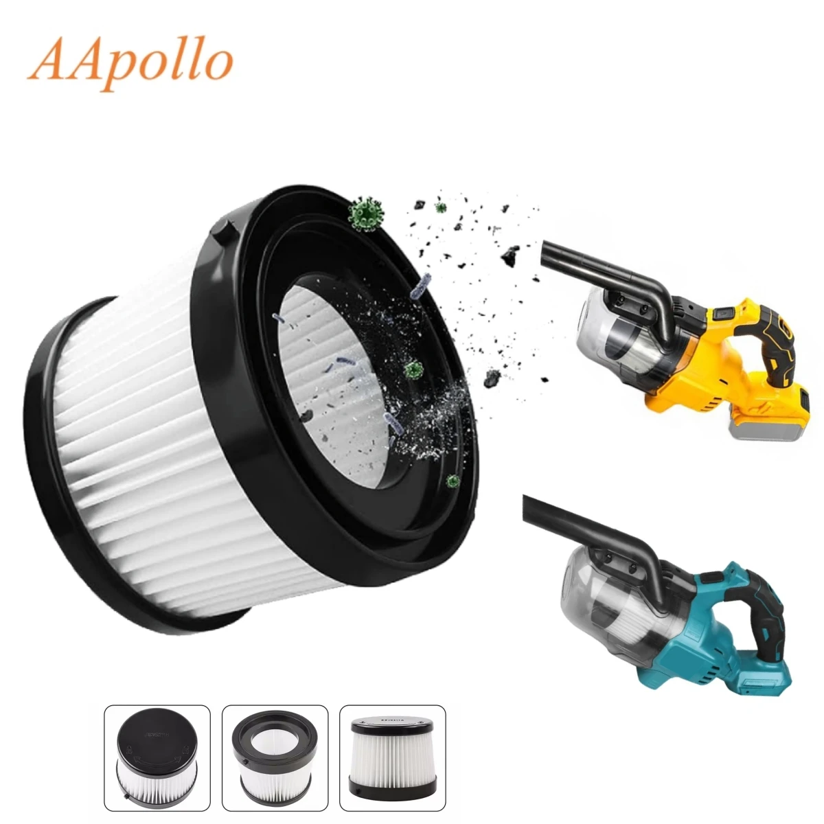 Original Filters 2/4pcs for DEWALT DCV501HB Cordless Handheld Vacuum Cleaner Replacement Filters for Makita Vacuum Cleaners