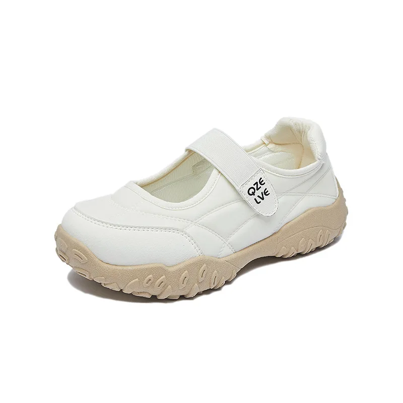 Mesh Breathable Women's Shoes Slip-On Slip-On Shoes Women's Soft Sole Lightweight Work Shoe Buckle Strap  Sports Shoes Shallow