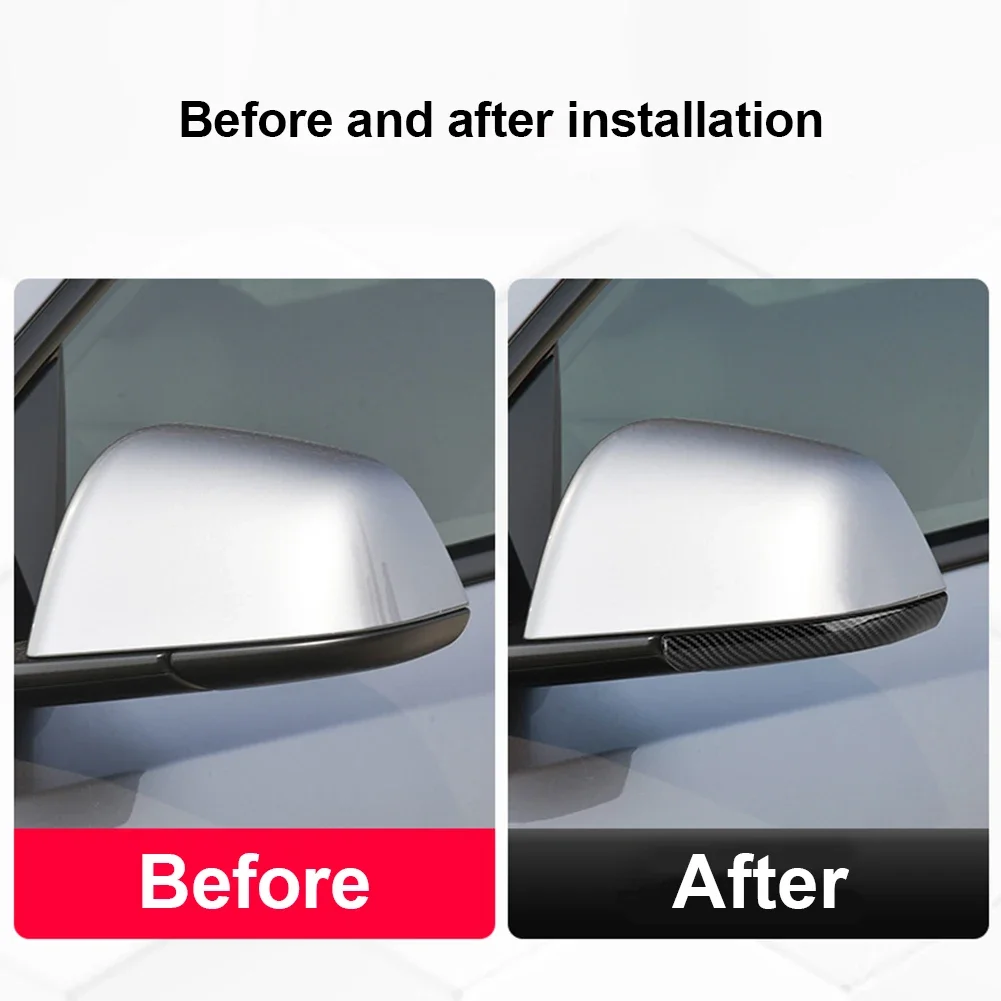 2PCS Car Mirror Protector Vehicle Anti-collision Strip Car Accessories Rearview Mirror Protector for Tesla Model Y Model 3