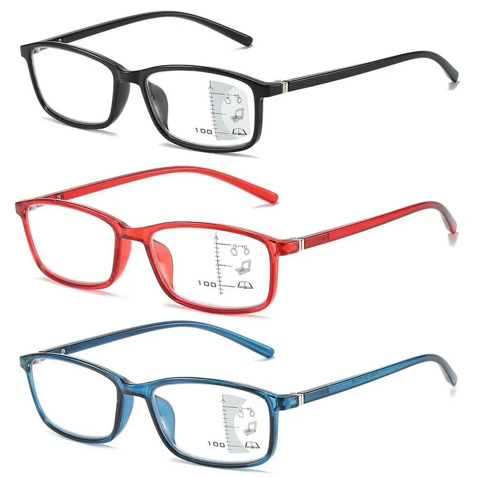 Occhiali Da Lettura Progressivi Multifocali - Antiluce Blu, Gradazioni 1.5 A 4.0, Unisex
