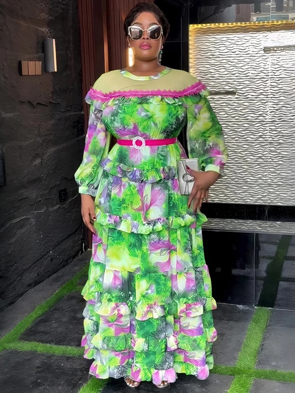 2025 Summer Chiffon Long Dresses For Women African Dashiki